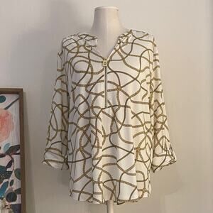*NWT* Michael Kors Gold Chain Print Top